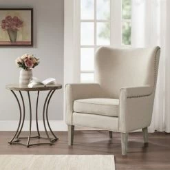Cheap ๐ Madison Park Donner Accent Wingback Chair Natural ๐