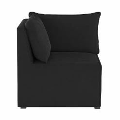 Best deal ๐ French Seamed Corner Chair Velvet Black - Project 62™ โ๏ธ