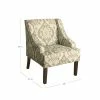 Best Sale 🛒 Swoop Accent Armchair - HomePop Bold Paisley 😀 -Living Room Chairs Sales unnamed file 148