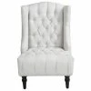 Buy 🎉 HomCom Linen Fabric Button Tufted Tall Wingback Accent Chair with Wooden Legs 🌟 -Living Room Chairs Sales unnamed file 14847