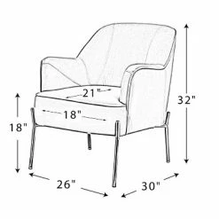 Outlet 🥰 Odo Upholstered Accent Arm Chair Velvet | Karat Home ⌛ -Living Room Chairs Sales unnamed file 1488