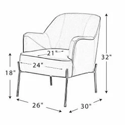 Outlet 🥰 Odo Upholstered Accent Arm Chair Velvet | Karat Home ⌛ -Living Room Chairs Sales unnamed file 1489