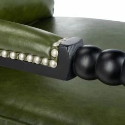 Cheap 🌟 Annabelle Leather Armchair Forest Green - Safavieh 🔔 -Living Room Chairs Sales unnamed file 1541