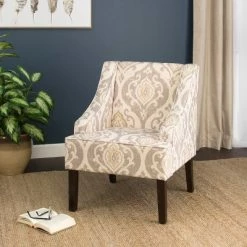Best Sale 🛒 Swoop Accent Armchair - HomePop Bold Paisley 😀 -Living Room Chairs Sales unnamed file 158