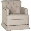 Best Sale ⭐ Millicent Swivel Accent Chair with Brass Nail Heads - Taupe - Safavieh 👏 -Living Room Chairs Sales unnamed file 1590