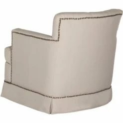 Best Sale ⭐ Millicent Swivel Accent Chair with Brass Nail Heads - Taupe - Safavieh 👏 -Living Room Chairs Sales unnamed file 1591