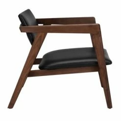 Cheapest 😉 Éclair Mid-Century Leather Chair Black/Brown - Safavieh 🎉 -Living Room Chairs Sales unnamed file 1600
