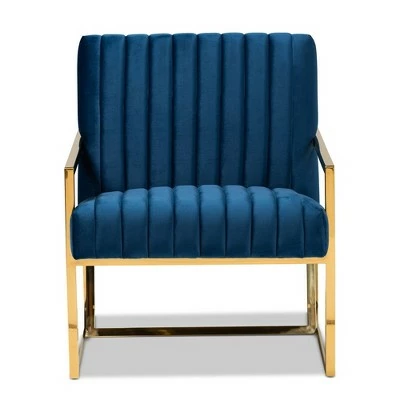 Hot Sale β¨ Janelle Velvet Fabric Upholstered Living Room Accent Chair Royal Blue/Gold - Baxton Studio π 3 Hot Sale β¨ Janelle Velvet Fabric Upholstered Living Room Accent Chair Royal Blue/Gold - Baxton Studio π