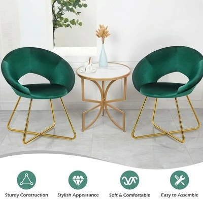 Best reviews of ๐ฅ Costway Set of 2 Accent Velvet Chairs Dining Chairs Arm Chair w/Golden Legs ๐ 8 Best reviews of ๐ฅ Costway Set of 2 Accent Velvet Chairs Dining Chairs Arm Chair w/Golden Legs ๐ - Image 6