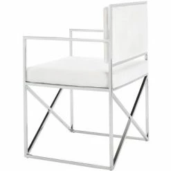 Coupon ⭐ Kian Velvet Directors Chair - White/Silver - Safavieh 🤩 -Living Room Chairs Sales unnamed file 1676