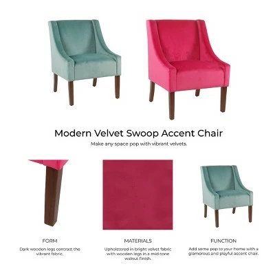 Best reviews of π Modern Velvet Swoop Arm Accent Chair - Homepop Aqua Blue π 10 Best reviews of π Modern Velvet Swoop Arm Accent Chair - Homepop Aqua Blue π - Image 8