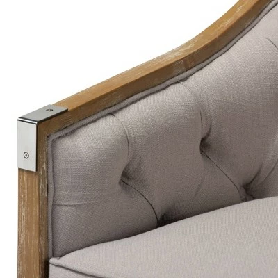 Outlet 👍 Terina Industrial Oak Wood Armchair with Metal Accents Beige - Baxton Studio 💯 7 Outlet 👍 Terina Industrial Oak Wood Armchair with Metal Accents Beige - Baxton Studio 💯 - Image 5