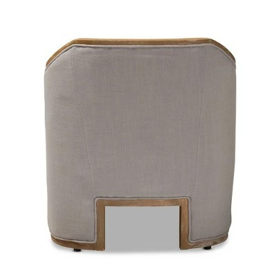 Outlet 👍 Terina Industrial Oak Wood Armchair with Metal Accents Beige - Baxton Studio 💯 8 Outlet 👍 Terina Industrial Oak Wood Armchair with Metal Accents Beige - Baxton Studio 💯 - Image 6