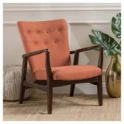Buy 🔔 Becker Upholstered Armchair - Christopher Knight Home Deep Red 🎁 -Living Room Chairs Sales unnamed file 1746