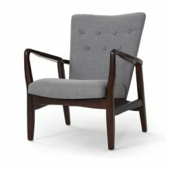 Buy 🔔 Becker Upholstered Armchair - Christopher Knight Home Deep Red 🎁 -Living Room Chairs Sales unnamed file 1750