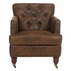 Best Pirce ✔️ Colin Tufted Club Chair - Safavieh Dark Taupe 😍 -Living Room Chairs Sales unnamed file 1798