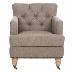 Best Pirce ✔️ Colin Tufted Club Chair - Safavieh Dark Taupe 😍 -Living Room Chairs Sales unnamed file 1799