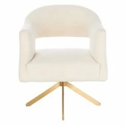 Cheap 🛒 Quartz Swivel Accent Chair - Safavieh Pale Taupe/gold 💯 -Living Room Chairs Sales unnamed file 1806