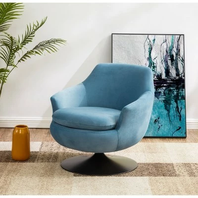 Cheap ๐ Citine Velvet Swivel Accent Chair - Safavieh Light Blue/black โค๏ธ 3 Cheap ๐ Citine Velvet Swivel Accent Chair - Safavieh Light Blue/black โค๏ธ