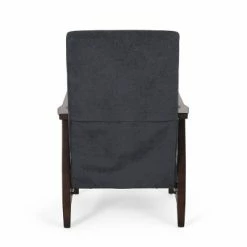 Outlet 🥰 Plevna Contemporary Fabric Upholstered Pushback Recliner - Christopher Knight Home Charcoal/chocolate Brown 🎉 -Living Room Chairs Sales unnamed file 1825