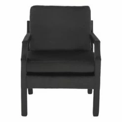 Discount 👏 Genoa Upholstered Armchair - Safavieh Black ✔️ -Living Room Chairs Sales unnamed file 1865