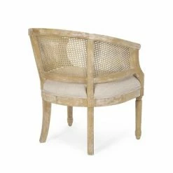 Living Room Chairs Sales 14 Flash Sale π₯° Steinaker French Country Wood and Cane Accent Chair - Christopher Knight Home Beige/natural β¨