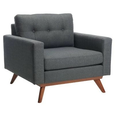 Outlet ๐ Gneiss Modern Linen Armchair Slate Gray - Safavieh โญ 4 Outlet ๐ Gneiss Modern Linen Armchair Slate Gray - Safavieh โญ - Image 2