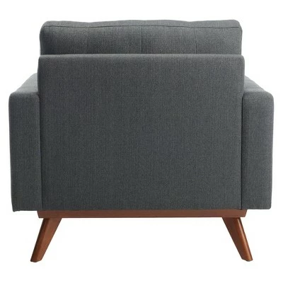 Outlet ๐ Gneiss Modern Linen Armchair Slate Gray - Safavieh โญ 6 Outlet ๐ Gneiss Modern Linen Armchair Slate Gray - Safavieh โญ - Image 4