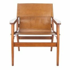 Best deal 😉 Culkin Leather Sling Chair - Safavieh White 👍 -Living Room Chairs Sales unnamed file 1986
