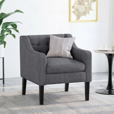 New ๐ฅ Deanna Contemporary Fabric Tufted Accent Chair - Christopher Knight Home Dark Beige/espresso ๐ฏ 3 New ๐ฅ Deanna Contemporary Fabric Tufted Accent Chair - Christopher Knight Home Dark Beige/espresso ๐ฏ