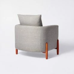 Hot Sale 🤩 Threshold Designed W/Studio McGee Elroy Accent Chair with Wood Legs - Threshold™ designed with Studio McGee Tan Boucle 🔔 -Living Room Chairs Sales unnamed file 200