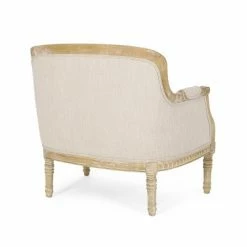 Living Room Chairs Sales 16 Cheap π Tamarisk French Country Fabric Upholstered Club Chair - Christopher Knight Home Charcoal/natural π