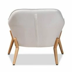 Discount 🛒 Valentina Velvet Natural Wood Armchair - Baxton Studio Beige 🎁 -Living Room Chairs Sales unnamed file 2043