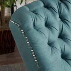Cheap ⭐ Salomo Tufted Fabric Power Recliner - Christopher Knight Home Dark Teal 😍 -Living Room Chairs Sales unnamed file 2054