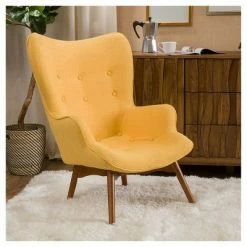 Promo ๐ฅ Hariata Fabric Contour Chair - Christopher Knight Home Burnt Orange ๐