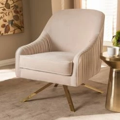 New 👍 Amaya Velvet Lounge Chair Light Beige/Gold - Baxton Studio 🌟 17 New 👍 Amaya Velvet Lounge Chair Light Beige/Gold - Baxton Studio 🌟 -Living Room Chairs Sales unnamed file 2098