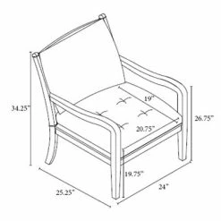 Best Pirce ✨ Threshold Designed W/Studio McGee Riverview Wood Frame Spindle Back Chair with Cushions - Threshold™ designed with Studio McGee ❤️ -Living Room Chairs Sales unnamed file 2115
