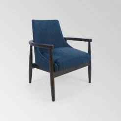 Best Pirce 🎉 Allamar Club Chair - Christopher Knight Home Navy Blue 🧨 -Living Room Chairs Sales unnamed file 2146