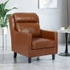 Budget 🔥 Bucklin Contemporary Pillow Tufted Club Chair - Christopher Knight Home Cognac Brown/dark Brown 🧨 -Living Room Chairs Sales unnamed file 2158