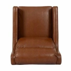 Budget 🔥 Bucklin Contemporary Pillow Tufted Club Chair - Christopher Knight Home Cognac Brown/dark Brown 🧨 -Living Room Chairs Sales unnamed file 2161