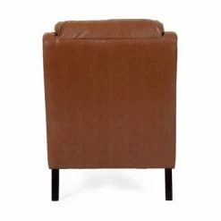 Budget 🔥 Bucklin Contemporary Pillow Tufted Club Chair - Christopher Knight Home Cognac Brown/dark Brown 🧨 -Living Room Chairs Sales unnamed file 2162