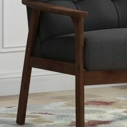 Flash Sale 👏 Set of 2 Duluth Mid-Century Armchairs Black - Christopher Knight Home ⌛ -Living Room Chairs Sales unnamed file 2187