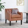 Buy ⭐ Deanna Contemporary Faux Leather Tufted Accent Chair - Christopher Knight Home Dark Brown/espresso ✔️ -Living Room Chairs Sales unnamed file 2207
