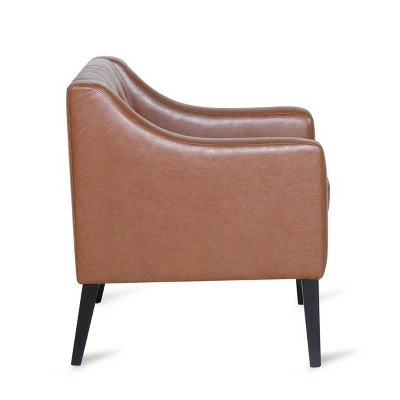 Buy ⭐ Deanna Contemporary Faux Leather Tufted Accent Chair - Christopher Knight Home Dark Brown/espresso ✔️ 5 Buy ⭐ Deanna Contemporary Faux Leather Tufted Accent Chair - Christopher Knight Home Dark Brown/espresso ✔️ - Image 3