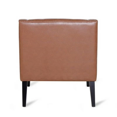Buy ⭐ Deanna Contemporary Faux Leather Tufted Accent Chair - Christopher Knight Home Dark Brown/espresso ✔️ 7 Buy ⭐ Deanna Contemporary Faux Leather Tufted Accent Chair - Christopher Knight Home Dark Brown/espresso ✔️ - Image 5