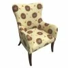 Buy 🥰 Patterned Fabric Arm Upholstered Accent Chair with Flared Legs Brown/Beige - The Urban Port ✨ -Living Room Chairs Sales unnamed file 2217