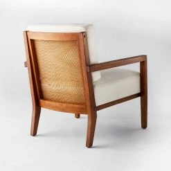 Coupon ✨ Threshold Designed W/Studio McGee Agoura Hills Cane Back Accent Chair - Threshold™ designed with Studio McGee Cream/mid-tone Wood 🤩 -Living Room Chairs Sales unnamed file 223