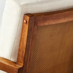 Coupon ✨ Threshold Designed W/Studio McGee Agoura Hills Cane Back Accent Chair - Threshold™ designed with Studio McGee Cream/mid-tone Wood 🤩 -Living Room Chairs Sales unnamed file 224