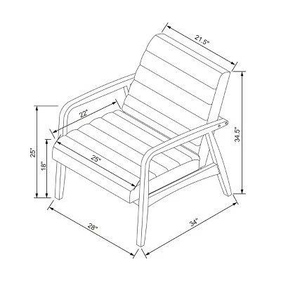 Cheap ⌛ Northway Channel Tufted Wood Armchair Brown Faux Leather - Project 62™ 😀 9 Cheap ⌛ Northway Channel Tufted Wood Armchair Brown Faux Leather - Project 62™ 😀 - Image 7
