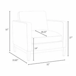 Hot Sale 😀 Threshold Designed W/Studio McGee Woodland Hills Wood Base Chair Light Gray - Threshold™ designed with Studio McGee 😀 -Living Room Chairs Sales unnamed file 2279